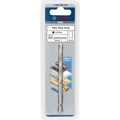 Foret de centrage pour adaptateur pour scies trépans PRO vissées 100 mm