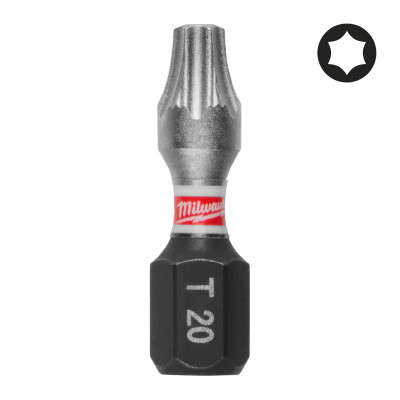 Boiîte 25 Embouts Tx20 Shockwave™ 25Mm-Milwaukee Consommable