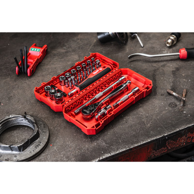 Coffret 38Pcs Clés Et Douille À Cliquet 1/4 Compatible Packout-Milwaukee Outils