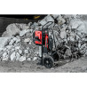 MXF DHT - Chariot pour démolisseur MXF DH25, support batterie intégré, emplacement pour burins - Carton, sangles de transport