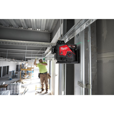 M12 3Plkit-401P - Kit Laser Vert 3 Lignes 360°, 12V, 4Ah-Milwaukee Machines