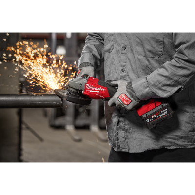 M18 FHSAG125XPDB2-802X - Meuleuse d'Angle FUEL 18V , 125mm, Interrupteur homme-mort, Frein, 8.0Ah - HD Box, 2 batteries 18V FORG