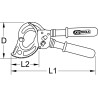Coupe-Câble À Crémaillère Isolé 1000V - Ouverture 60 mm