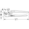 Pince Multiprises À Crémaillière Grande Taille 46 mm, 10''.1/2'', L.265 mm