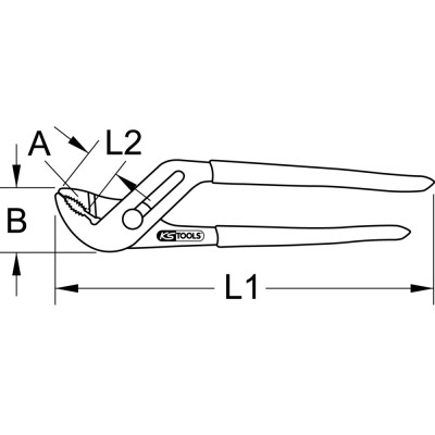 Pince Multiprises À Crémaillière Grande Taille 66 mm, 13'', L. 330 mm