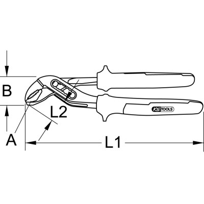 Pince Multiprises Entrepassée 1,1/2'', L. 300 mm