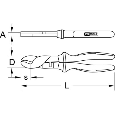 Coupe-Câbles Électrique Isolé, 10'' - L.245 mm