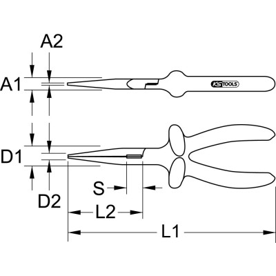 Pince À Bec Demi-Rond 1000V L.160 mm