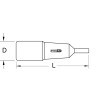 Douille Tournevis 6 Pans Isolée, 1/4'' - 4 mm