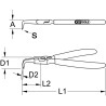 Pince À Circlips® Intérieur Coudée À 90°, L.165 mm