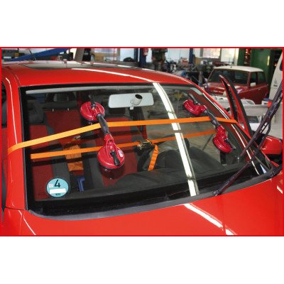 Jeu De Ventouses Double Pour Vitre Ou Pare-Brise Et Sangle