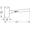 Maillet Sans Rebond - Tete Ø55Mm- 907G - Enrobé En Matière Polyurethane