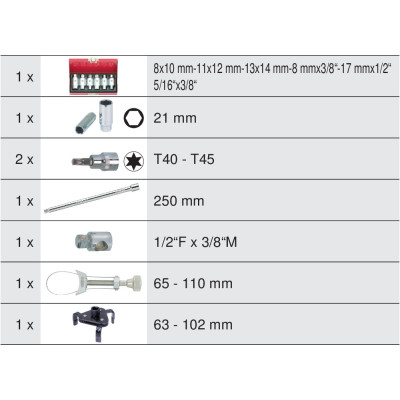 Module Spécial Vidange Auto, 13Pcs