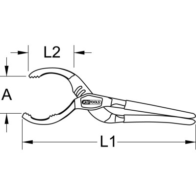 Pince Pour Filtre À Huile-55 À 125 mm