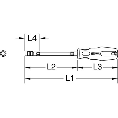Tournevis Porte-Embout 1/4'' Ergotorqueplus, Flexible, 200Mm