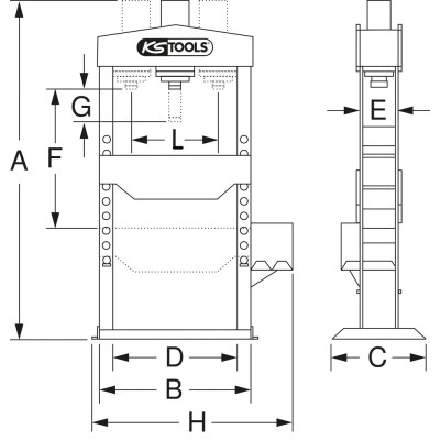 Presse Hydraulique D'Atelier 100T Motorisée