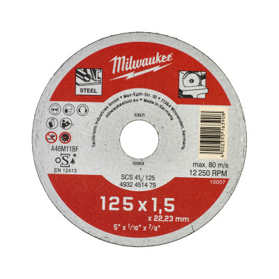 Disque À Tronçonner Pro+ 125Mm Épaisseur 1,5 mm Contractor 1Pc-Milwaukee Consomm