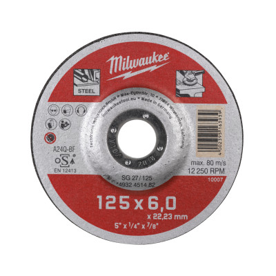 Disque À Meuler 125Mm Épaisseur 6 mm Contractor 1Pc-Milwaukee Consommable