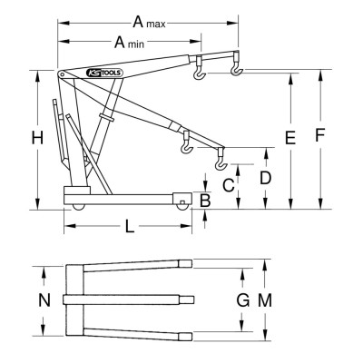 Grue Mobile Pliante, 2T