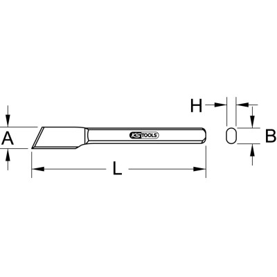 Burin De Carrossier, L.250 X 30 mm