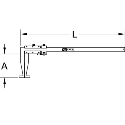 Pied À Coulisse Inox Pour Tambour De Frein Vl, 0-300 mm