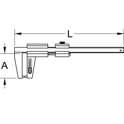Pied À Coulisse En Inox Pour Tambour De Frein Vl, 0-90 mm