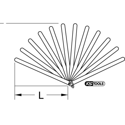 Jauges Du Jeu Radial De Piston, 13 Lames, 0,05-1 mm