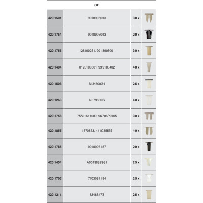 Assortiment D'Écrous De Blocage Plastiques, 350 Pcs