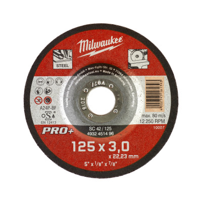 Disque À Tronçonner Pro+ 125Mm Épaisseur 3 mm Deportes Pro+ 1Pc-Milwaukee Consom