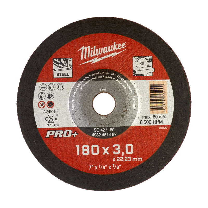 Disque À Tronçonner Pro+ 180Mm Épaisseur 3 mm Deportes Pro+ 1Pc-Milwaukee Consom