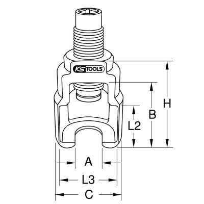 Extracteur De Rotule Universel Vibro-Impact 3/4'', 42X98 mm
