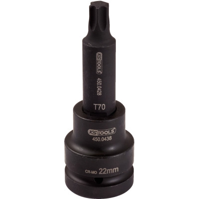 Douille Tournevis À Chocs Torx Longue, T70 - Sur Carte