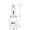 Douille Tournevis À Chocs Torx Longue, T80 - Sur Carte
