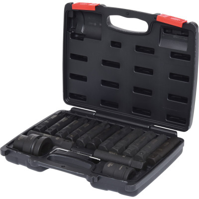 Coffret De Douilles Et Embouts Longs À Chocs, 3/4'' - 1'', 16 Pièces