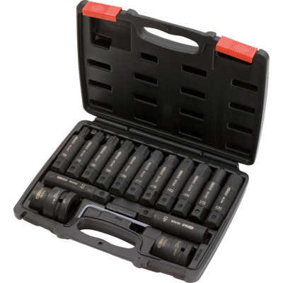 Coffret De Douilles Et Embouts Longs À Chocs, 3/4'' - 1'', 16 Pièces