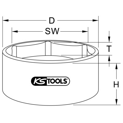 Douille 6 Pans Pour Écrou D'Essieu, 1, 120 mm