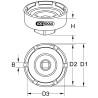Douille 3/4'' À 4 Ergots Ø 64/70 mm Pour Scania
