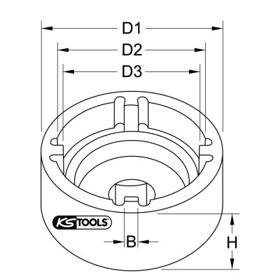 Douille 1/2'' À 4 Ergots Pour Palier D'Arbre De Ventilateur Volvo