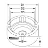 Douille 1/2'' À 4 Ergots Pour Palier D'Arbre De Ventilateur Volvo