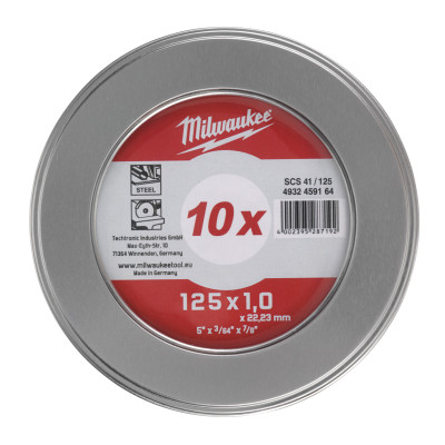 Disques A Tronçonner 125Mm X 1Mm Contractor 10Pc Boiîte Métal-Milwaukee Consomma
