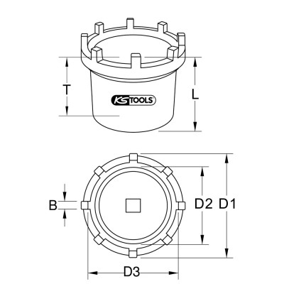 Douille À 6 Ergots Ø 58 mm Intérieur Pour Mercedes