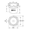 Douille À 6 Ergots Ø 58 mm Intérieur Pour Mercedes