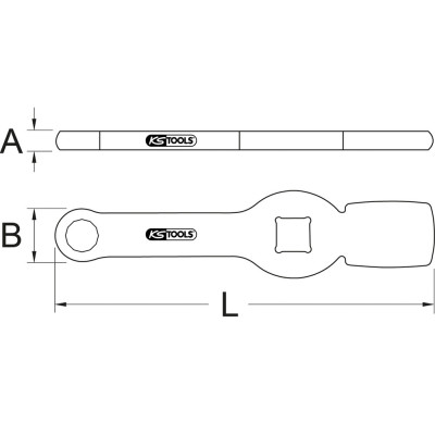 Clé À Frapper Coudée 24Mm Pour Raccords D'Étriers De Frein
