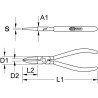 Pince À Circlips Intérieur Droite, 230 mm