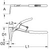 Pince À Circlips Pointes Longues, Coudée À 90°, L. 185 mm