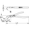 Pince À Circlips Intérieur Coudée À 45°, Ø19-60 mm, L. 240 mm