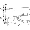 Pince Esd À Becs Plats, 130 mm