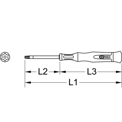 Tournevis Électronique Torx® Percé, T9
