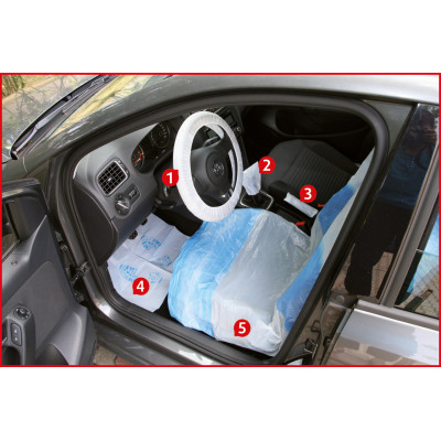 Boîte De 100 Kits De 5 Protections Plastiques Pour Habitacle