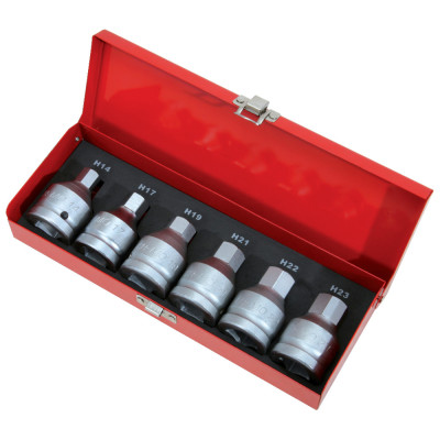 Jeu De Douilles À Chocs 6 Pans 3/4'', 14 À 24 mm